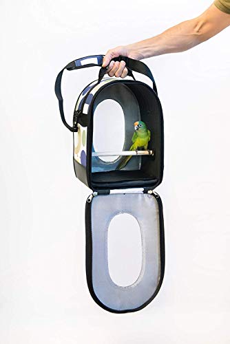 Prevue Pet Products Soft Sided Bird Travel Carrier with Perch Small, Multicolor - size: 14.5"L x 7.8"W x 14.5"H