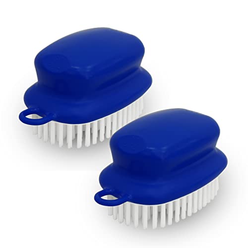 2-Pack Vegetable Brush | Non-Slip Grip Veggie Scrubber for Cleaning Food, Fruits, Potatoes