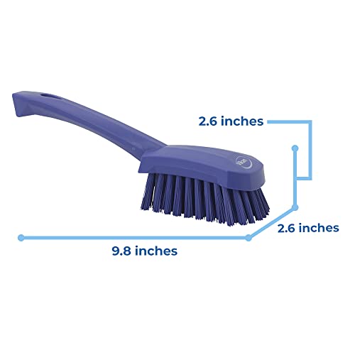 Vikan 41928 Brush,Washing,Stiff,10",PP/PBT,Purple - color: Purple
