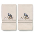 Avanti Linens – Fingertip Towel Set, 100% Cotton Velour Bathroom Towels with Embroidered Bird & Floral Design, Absorbent Terry Reverse, Home Decor, Set of 2 (Love Nest Collection)
