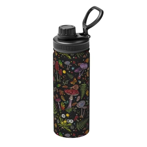Mushroom Tumbler 18 Oz, Mushroom Gifts for Women, Mushroom Coffee Cup Travel Mug Water Bottle, Mushroom Themed Gifts for Mushroom Lovers, Stainless Steel Mushroom Accessories Stuff Thing - color: Mushroom