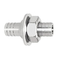 Beduan 3/4" Hose Barb Thru-Bulk Bulkhead Straight Hex Union Stainless Steel Fitting - size: 3/4" Hose Barb, style: Pack of 1