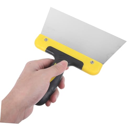 MERRYHAPY Stainless Steel Bird Poop Cleaner Bird Cage Cleaning Scraper with Wide Head and Ergonomic Handle for Droppings Removal on Patios Fences Cages and Outdoor Surfaces
