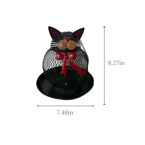 Upgraded Outdoor Bird Feeder, Squirrel-Proof Metal Wild Bird Feeder, Hanging Design, Perfect for Garden & Yard Decor, Cute Cat Shape
