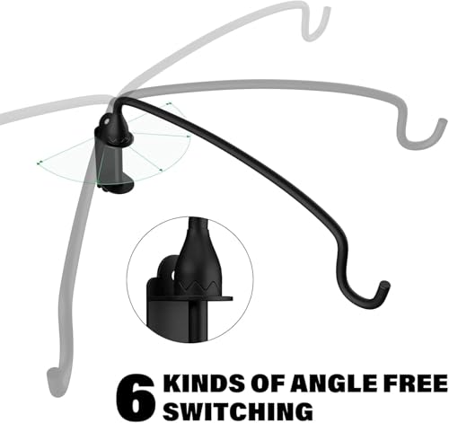 16 Pack Plant Hanger Bracket Wall Mounted Hooks for Hanging Bird Feeder, Flower Bracket, Anti Rust Metal Lanterns 12 Inches (12 in 16P) - color: Black, size: 12in 16Pack