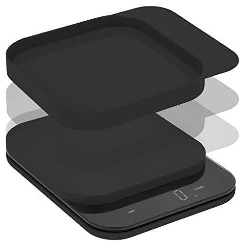 Rosti Mensura Kitchen Scale Accurate Measurements Made Effortless - Experience Precision Cooking with Battery - Powered Convenience - Requires 3 AAA Batteries for Reliable Performance (Black) - color: Black, size: 16.5 x 20.3 x 3cm