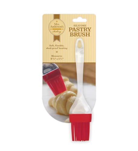 Mrs. Anderson’s Baking Silicone Pastry Brush, Heat-Safe Shed-Proof Bristles, 1.5-Inch, For Butter, Egg Wash, Glaze, And Baking Prep - size: 8.5 x 1.5-Inch