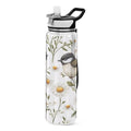 Chickadee Birds 32 oz Water Bottle - Clear Tritan, BPA-Free, LeakProof with Carry Strap for Sports, Gym & Outdoor Activities - color: C711