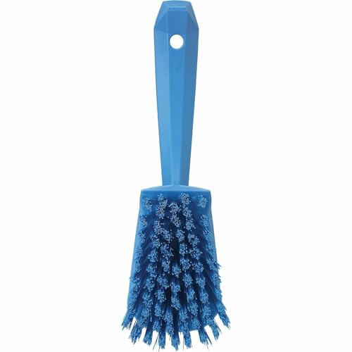 Vikan 41923 Brush,Washing,Stiff,10",PP/PBT,Blue - color: Blue