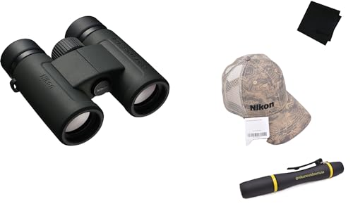 Nikon PROSTAFF P7 8x42mm Binoculars, Topo Hat, Lens Pen & Gritr Microfibre Kit - High-Magnification Wide FOV Waterproof Fogproof Binocular with Multilayer-Coated Clear Lens - size: One Size, style: Prostaff P7 8x42+TopoHat+LensPen+Microfibre