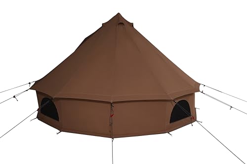 WHITEDUCK Regatta Canvas Bell Tent - w/StoveJack, Waterproof, 4 Season Luxury Camping and Glamping Yurt Tent Outdoor - color: Desert Red, size: 16.5' (5M), Water Repellent