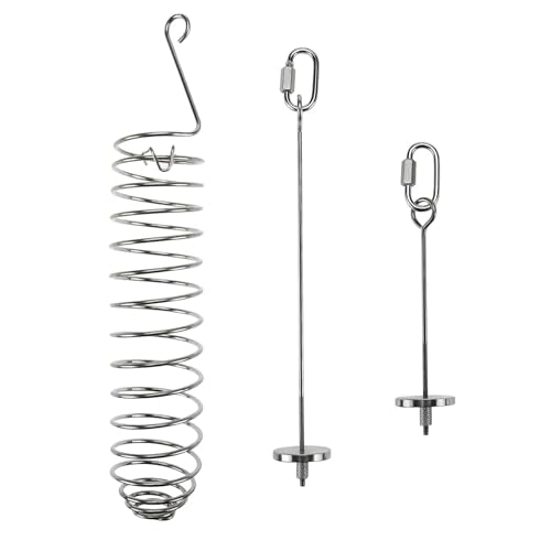 3in1 Bird Skewer Bird Food Holder Stainless Steel Parrot Hanging Vegetable Fruit Feeder Bird Treat Skewer, 2X Fruit Fork +1 Food Basket, Parrot Foraging Toy for Parrots Cockatoo Cockatiel Cage