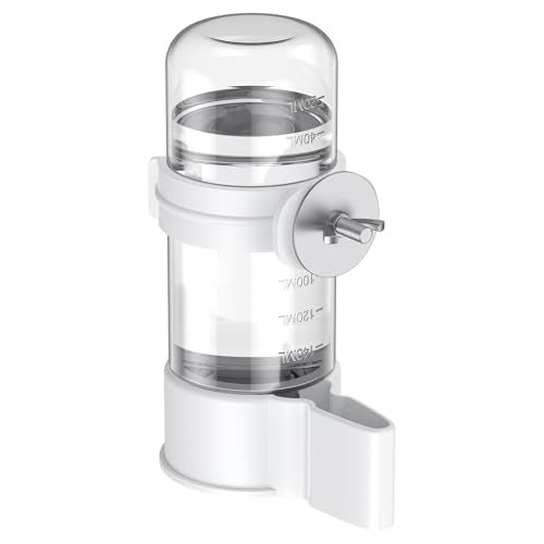 Pawfly Bird Water Dispenser, Automatic Water Feeder, Plastic Cage Water Dispenser, White Parrot Waterer for Small Parakeet Cockatiel Budgie Lovebirds (Not Fit for Food Feeding) - color: White, size: 1 PC