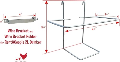 RentACoop Wire Bracket for Small Animal Drinking Bottle - 64 oz - size: 64 oz
