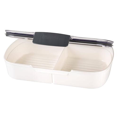 ProKeeper Split Deli Food Storage Container with Air-Tight Silicone Seal and Dry Erase Compatible Lid, 11.75 - color: Split Deli Keeper