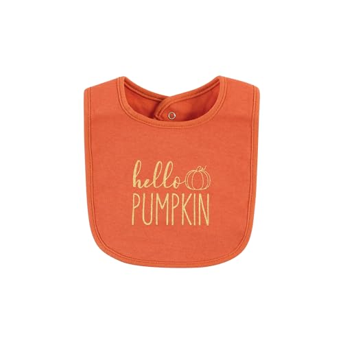 Hudson Baby Unisex Baby Cotton Bib and Headband Set - color: Pink Cutest Pumpkin, size: One Size