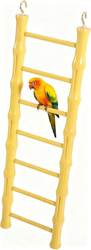 Toyvian Hamster Ladder, Hanging Bird Ladder Cage Accessory | Wooden Climbing Step For Small Birds And Hamsters For Cage Exercise And Habitat Decoration