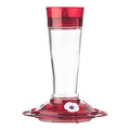 More Birds Bird Health+ Ruby Hummingbird Feeder, Glass Hummingbird Feeders for Outdoors, 4 Feeding Stations, 10 Ounces, Ruby Red