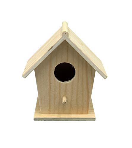 Creative Hobbies® Mini 4 Inch Tall Birdhouse - Set of 4 Styles, Small Unfinished Wood Ready to Paint or Decorate (Pack of 2) - size: 4 Inch Tall (Pack of 2)