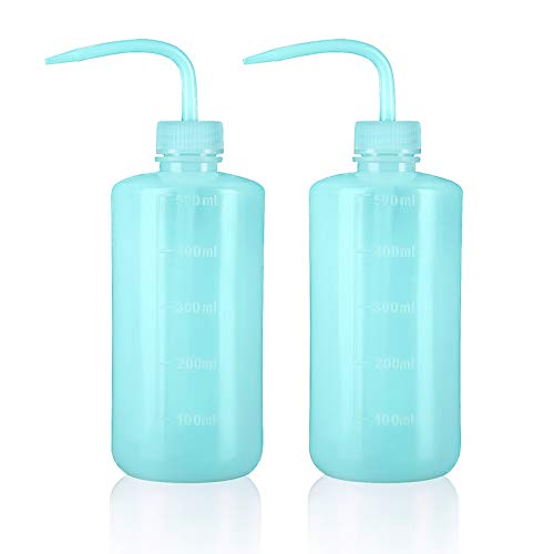 Squeeze Bottles Succulent Watering Bottle 500ml Blue Water Squirt Irrigation Bottle Squeeze Sprinkling Can Plastic Wash Plant Bottle 2pc - color: Blue