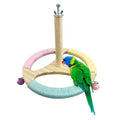 Bird Stand Perch Toy,Wooden Spinning Turntable Parrot Toy，Exercise Spinning Parakeet Toys for Birds Cage Accessories