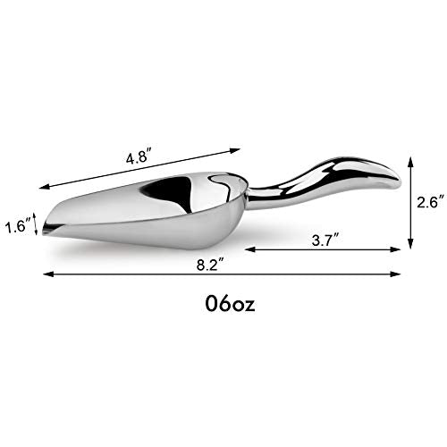 New Star Foodservice Restaurant Grade Stainless Steel Bar Ice Flour Utility Scoop, 6-Ounce - size: 6-Ounce Stainless Steel