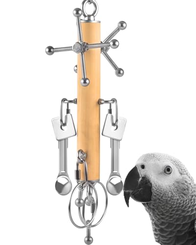 KATUMO Bird Toys, Parrot Pull Spoons, Spinning Toys for Small to Large Parrots - style: Pull Spoons
