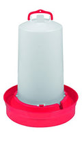 Little Giant® Deep Base Poultry Waterer | Heavy Duty Plastic Water Container for Birds & Chickens | Plastic Stopper for No Leaks | 3 Gallon