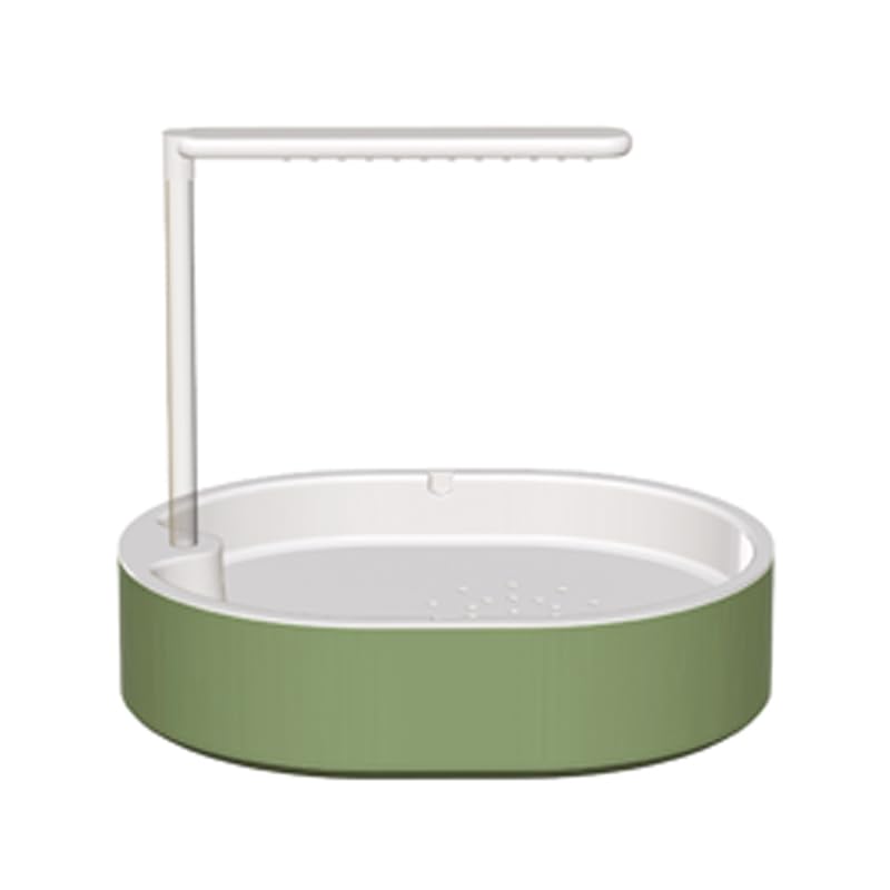 Bird Bath, Automatic Parrot Shower Bath, Birds Shower Bathtub with Running Water, Birdcage, Medium Birds Parakeet Budgies Cockatiels Conures Finches, Lovebird - color: Green Ellipse