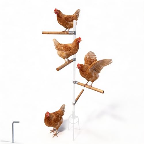 4pack Chicken Roosting Bars with Conectors, Adjustable & Replaceable Wood Bar (13" L) - size: 4pack Bars
