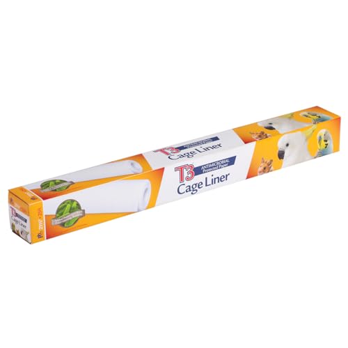 Prevue Pet Products T3 Cage Liner - Bird Cage Accessories, 25 ft Odor Absorbent Protection, Universal Liner for All Birds, Fits Small, Medium, and Large Enclosures, Simplifies Cleaning - Regular Size - size: 21.5 in / 25 ft