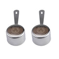 1/4 Cup 60 ml Leave-in Measuring Scoop Cups v2, Polished Stainless Steel (Set of 2) - size: 1/4 Cup 60 ml