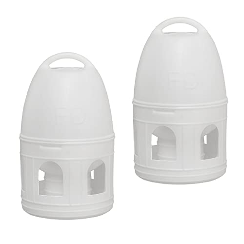 2X Bird Water Drinker Chicken Dove Quail Parrot Parakeet Pigeon Water Dispenser Feeder with Handle Large Capacity Water Pot Container