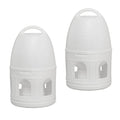 2X Bird Water Drinker Chicken Dove Quail Parrot Parakeet Pigeon Water Dispenser Feeder with Handle Large Capacity Water Pot Container