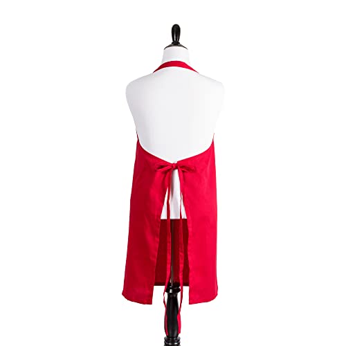 DII Everyday Basic Kitchen Collection - color: Tango Red, size: Plus Size Chef Apron