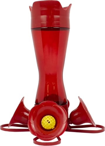 Perky-Pet Red Hummingbird Feeder - Pinch Waist Design for Easy Feeding - Humming Bird Feeder for Outdoors - 403CO - 8 oz Capacity (Pack of 6) - size: No Size (Pack of 6)