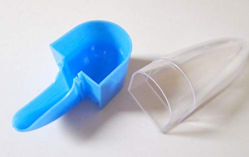Bird Cage Water Bottle Dispenser Feeder Small 2pcs (Blue) | For Zebra finch / Budgies size birds - color: Blue