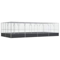 Large Outdoor Bird Aviary with Extension, 327.6" x 163" x 83.5" Galvanized Steel Poultry Cage, Walk-in Pet Pen for Parrots, Budgies, Chickens and Ducks, Silver and Anthracite - color: Silver-I