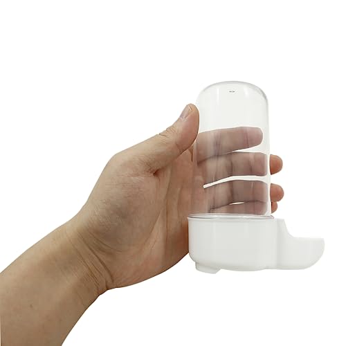 Uenhoy 2 Pcs Bird Water Food Feeder 200ml Automatic Dispenser Parrot Cage | Gravity Flow Auto Refill, Non-Toxic Plastic Safe, Holds 4-5 Days Supply, Narrow Mouth Fits Cage, For Parrot Budgie Lovebird - size: 200ml, 2pcs