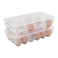 Bringer 4-Pack Clear Plastic Refrigerator Egg Containers, Egg Tray Holder | Fit 18 Eggs x 4 (72 Eggs), Deviled Egg Tray Carrier, Clear Stackable Egg Holder for Kitchen or Pantry Organizers and Storage