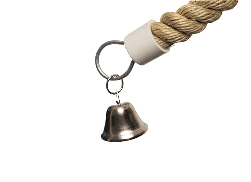 Boing Rope Perch for Parrots, Bendable Natural Sisal Spiral Hanging Bungee Perch with Stainless Steel Mount, Cotton Alternative Cage Accessory, Perch for Cockatiels, Parakeets, Doves, Budgies (6 ft)