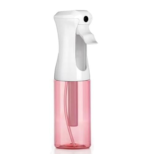 VIGOR PATH Continuous Mist Pink Spray Bottle 200ml Fine Mist for Hair | Ultra Fine Atomizer Leak Proof Ergonomic Construction 360 Refillable - color: PINK