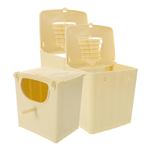 Alipis Bird Breeding Box 3-Pack Hanging Plastic Nesting Box for Parakeets Finches Indoor Outdoor Garden Bird Nesting House