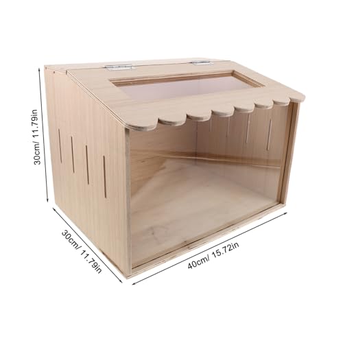 CALLARON Brooder Box and Chick Incubator Small Poultry Brooder Box 40x30x30cm Manual Egg for Duck Quail and Chicken Hatching with Heat Plate for Indoor Poultry Care