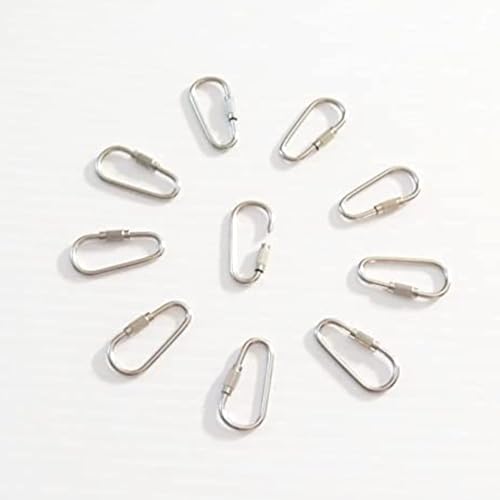 10 Pcs Silver Parrot Toy Hook Stainless Steel Parts Heavy Duty Metal Hooks Suitable for Most Bird Or Small Animal Hanging Toys Parrot Metal Stainless Steel Parts