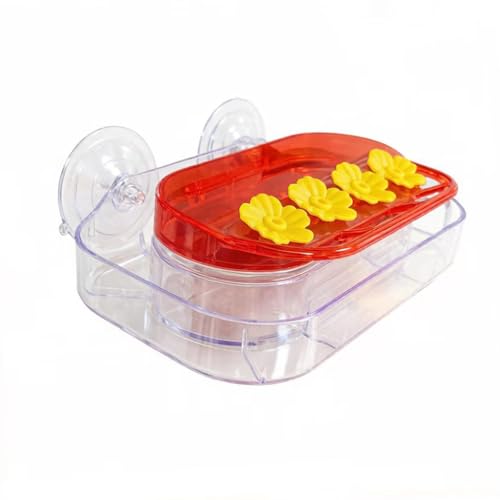 Window Hummingbird Feeder Strong Suction Cup 10 oz Humming Bird Feeder with 4 Feeding Ports Easy to Clean and Refill