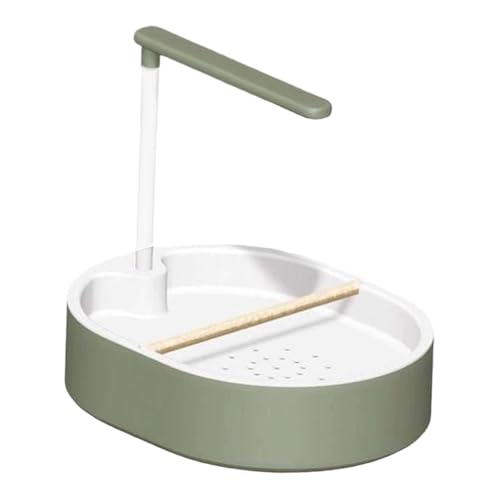 Gralara Automatic Bird Bathtub Bird Automatic Bath Shower Easy Setup Versatile with Parrot Perch Bath Tub for African Grey Parakeet