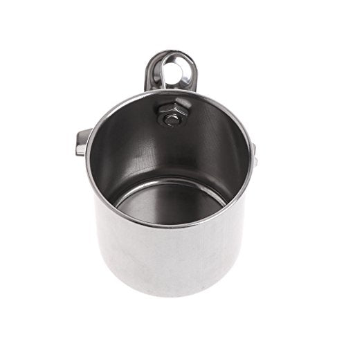 Bird Feeder Stainless Steel Bowls for Cage Parakeet Food Dish Parrot Water Cups with Clip for Canary Lovebird Bird Seed No Waste - size: Medium