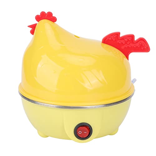 Electric Egg Cooker, Multifunction Chicken Shape Rapid Egg Boiler with 7 Egg Capacity Automatic Shut Off Mini Breakfast Machine Kitchen Utensil