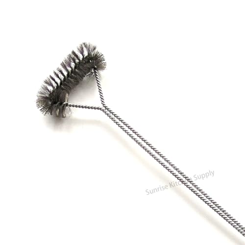 SUNRISE Fryer Brush with Long Handle (Stainless Steel, Single Brush) - color: Stainless Steel, size: Single Brush